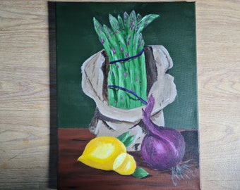 Favoriete ingrediënten - Stilleven. Acryl op doek