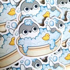 Sacabambaspis Badezeit Vinyl Aufkleber | Mem Fisch, Baspis | Wasserfester Aufkleber