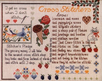 Cross Stitcher's Sampler Chart from Thumb-Elena, Sigrid Designs