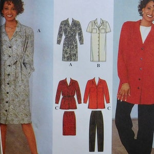 Simplicity Dress Essentials Misses and Petite Dress Blouse Skirt Pants Pattern 7384 sizes 12 14 16 UNCUT image 1