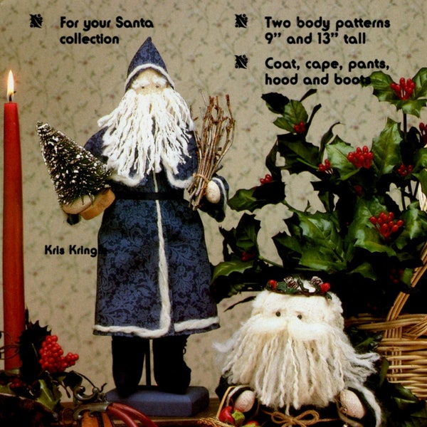 Old Time Santas, Kris Kringle and St Nicholas Dolls, Gooseberry Hill Pattern 133 by Kathy Pace