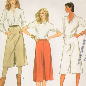 Below Knee Length Skirts, McCalls Easy Sewing Pattern 7993 sizes 12 14 16 UNCUT Vintage 1982