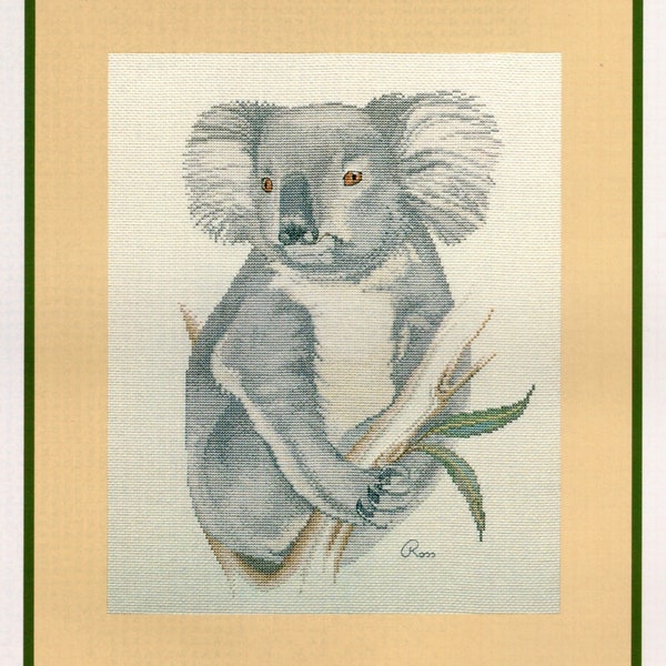 Koala: Australian Fauna by Graeme Ross, Counted Cross Stitch Chart L202 Vintage 1990