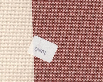 Charles Craft Hopscotch 14 Count Cross Stitch Fabric 15" x 15" Dark Red and Cream