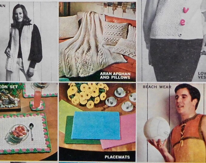 Aunt Lydia's Rug Yarn Collection 1950s Star Book No 225 Knit and