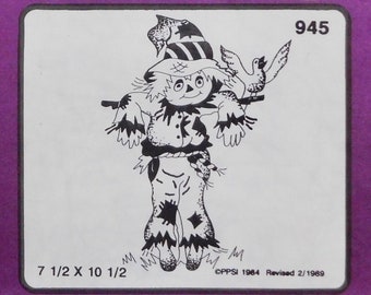 Scarecrow Hot Iron Transfer Pretty Punch 945 Needlepoint, Fabric Painting, Embroidery