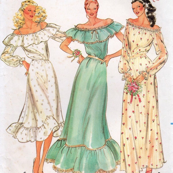 Off Shoulder Bridesmaid and Prom Dress, Butterick Sewing Pattern 3104, size 8