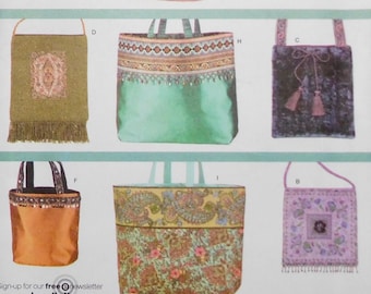 Simplicity Purses and Tote Bags Sewing Pattern 4263 Elaine Heigl UNCUT