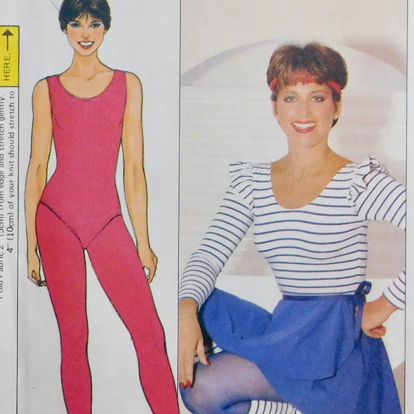 Dorothy Hamill Misses Active Sportswear Butterick Sewing Pattern 4819 sizes S M L UNCUT