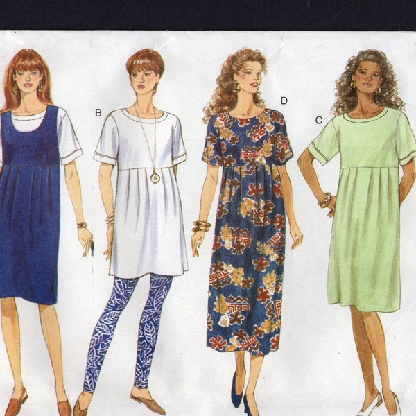 Misses Maternity Dress, Jumper, Top, Leggings Butterick Sewing Pattern 3858 UNCUT