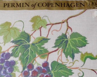 Permin of Copenhagen Grapes Printed Canvas Embroidery #9628-1