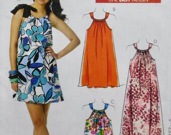 Misses Bare Shoulder Dress in 3 Lengths McCalls Easy Sewing Pattern M6115 UNCUT Sizes 6 8 10 12 14 or 14 16 18 20