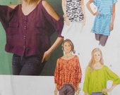 Butterick Misses Cold Shoulder Tops Tunic Belt Pattern B5889 UNCUT