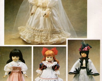 Victorian Doll Clothes, Fits 13", 14", and 16" Dolls, McCall's Crafts Pattern 758 or 5907 UNCUT