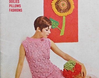 News: Knitted and Crocheted Star Book No 212 Mid-Century Pillows Dresses Wall Art Rug Tablecloth