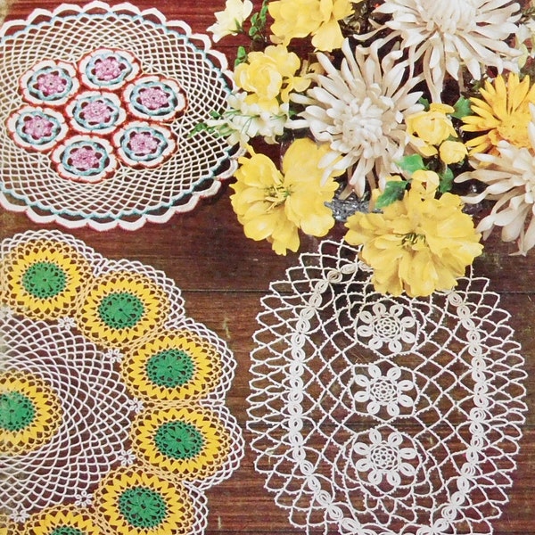 Priscilla Doilies: Crochet, Knit, Beaded, Hairpin Lace, Tatted, Rick Rack Book No 174 Coats & Clark's 1967