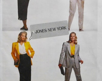 Misses Pants, Skirt, Top, Jacket McCalls Pattern 6462 Jones New York UNCUT Vintage 1993 Sizes 12 14