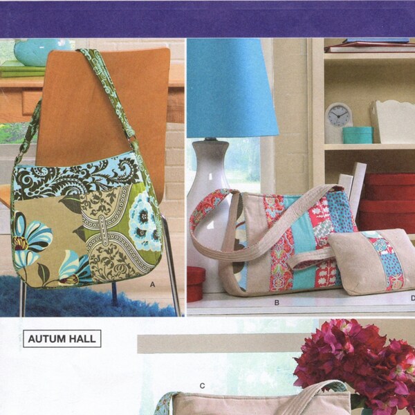 Purses, Make-up Bag, Tissue Holder, Key Ring Simplicity Sewing Pattern 2617 Autumn Hall UNCUT