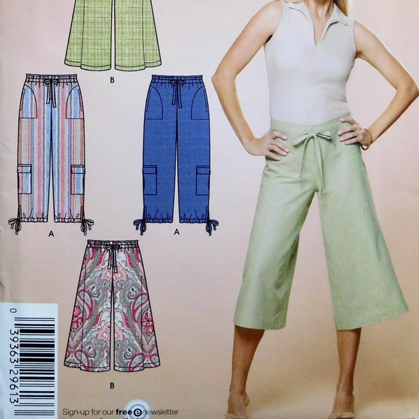 Misses Gaucho and Cropped Pants Easy Simplicity Sewing Pattern 4234 sizes 8 10 12 14 16 18 UNCUT