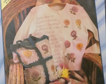 Flora Antiqua Large Iron-On Soft Transfer Flowers by Peggy Jo Ackley Plaid #58023 Vintage 1996