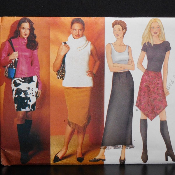 Misses Skirts Length and Hemline Options Butterick Fast Easy Sewing Pattern 6672 sizes 6 8 10 12 14 16 UNCUT Vintage 2000