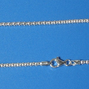 24 inch Sterling Silver 2mm Popcorn Necklace Chain Jewelry Supply