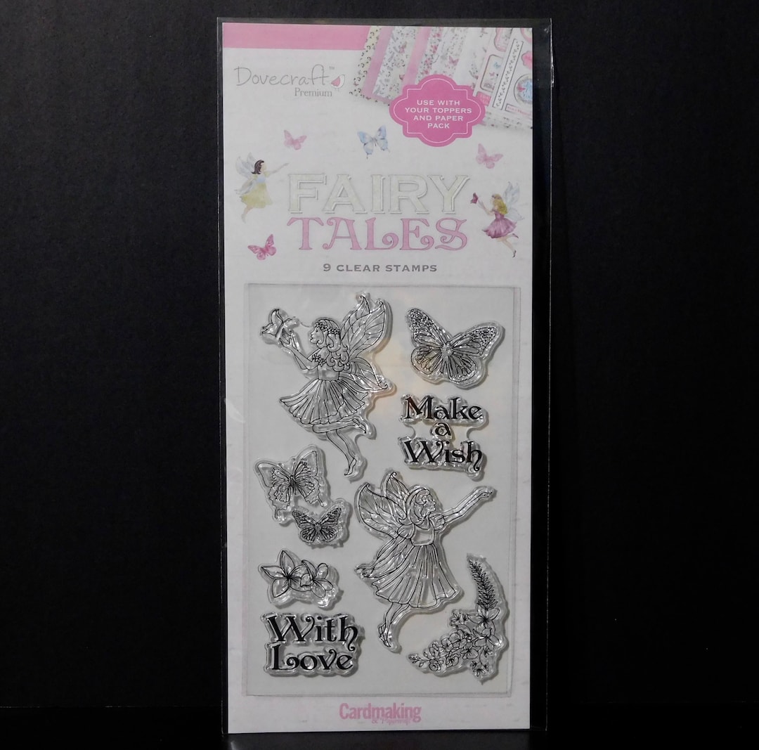 Fairly Tales Clear Stamps Dovecraft Premium Butterfly Fairy Make a Wish ...