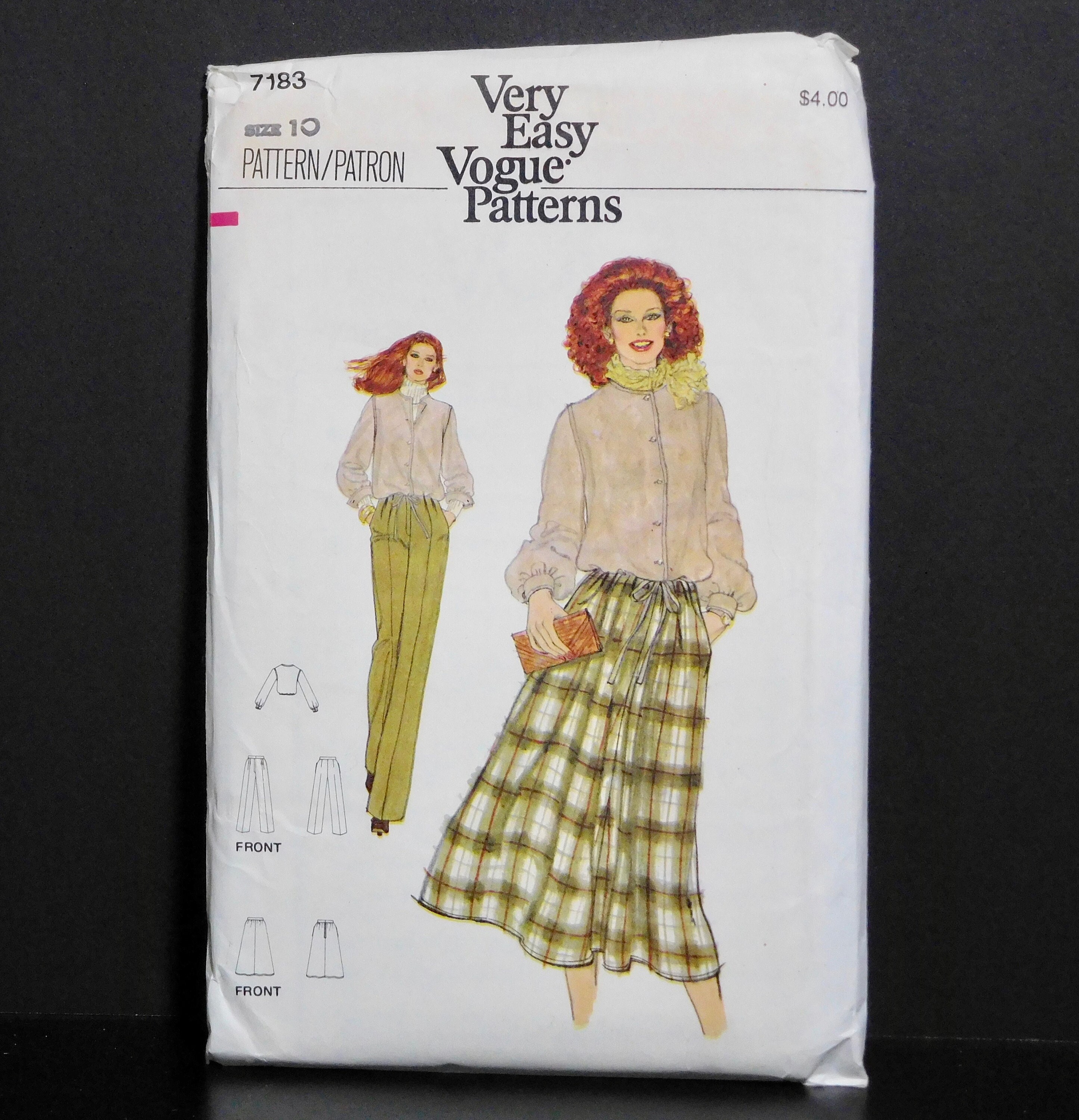 Jacket, Top Skirt & Pants Sewing Pattern / 90s Vintage / Women's