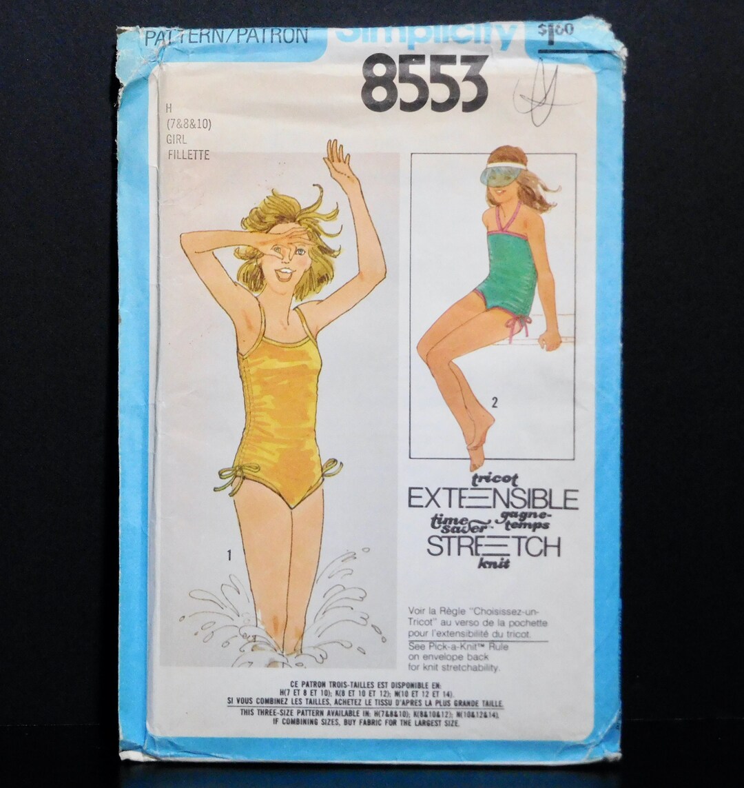 Girls Bathing Suit 1-piece Swimsuit Simplicity Sewing Pattern - Etsy UK