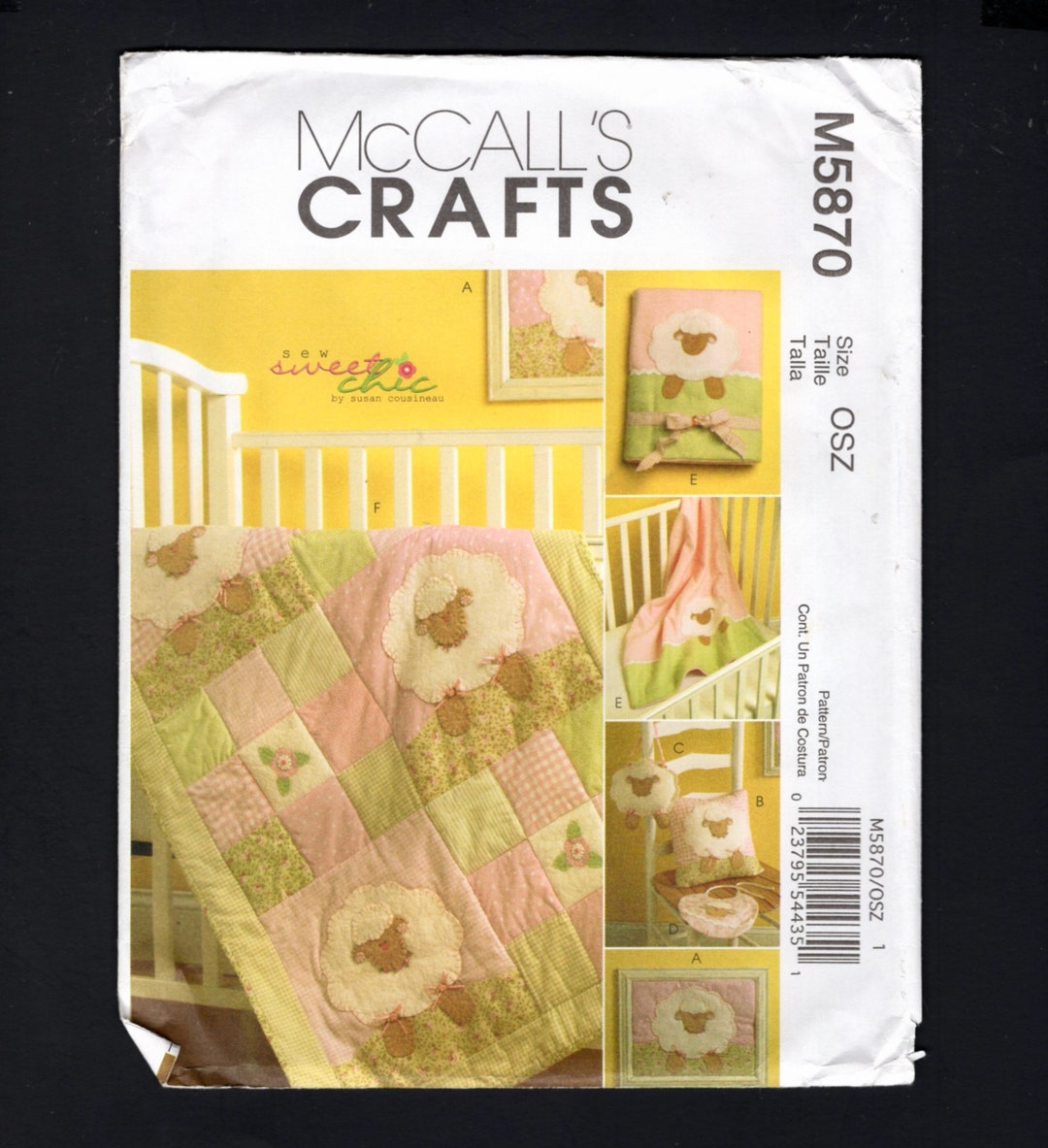 Quilt, Blanket, Pillow, Framed Lamb, Toy Lamb, Bib Mccalls Sewing