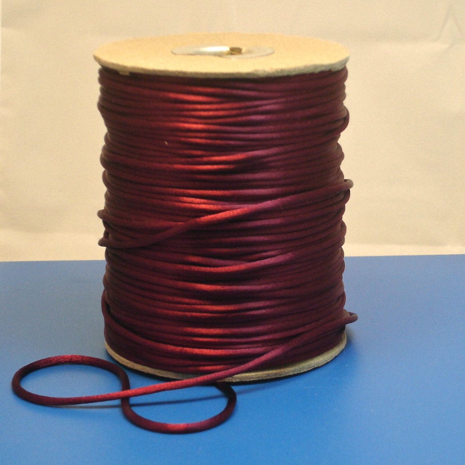Dark Red 2mm Nylon Satin Cord (20m)