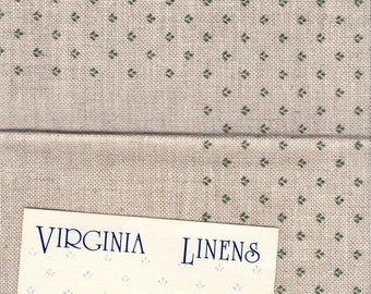 Virginia Linens 26 Count Brown with Green Aida Cross Stitch Fabric 14" Square