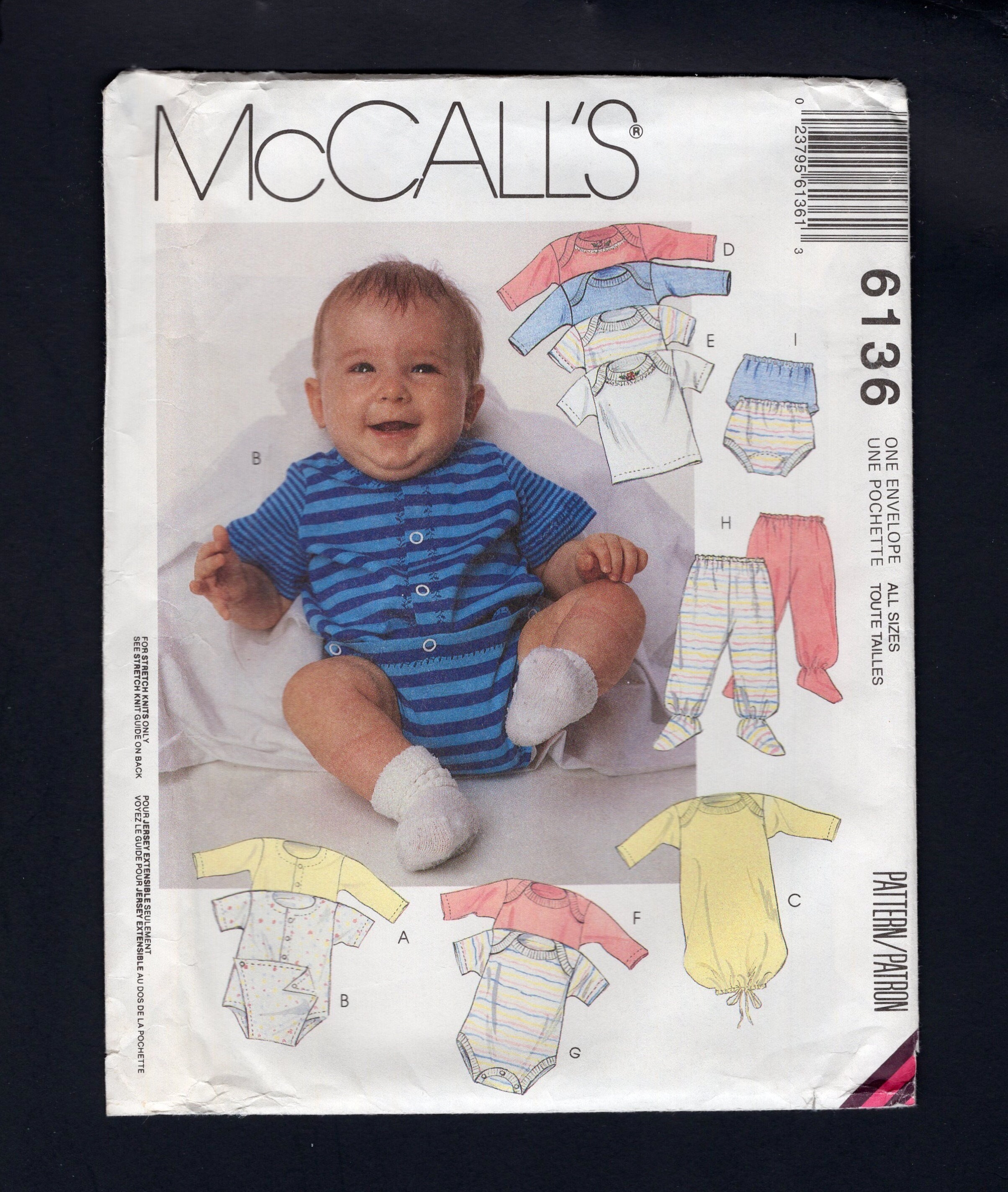 Infant's Layette Mccalls Sewing Pattern 6136 Fits Babies Etsy