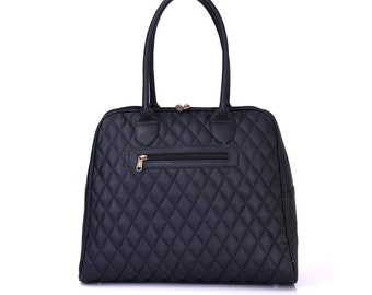 Luxury Genuine Leather Quilted Big Office Tote Bag, Travel Bag, Hand Bag, Sling Bag For Women