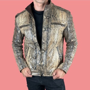 Green Alligator Embossed Leather Jacket, Men's Luxury Green Alligator Embossed Leather Jacket, Men's Luxury