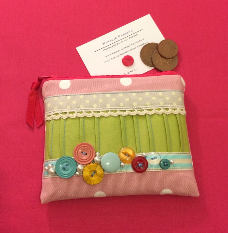 Sale Vintage Button Coin Purse