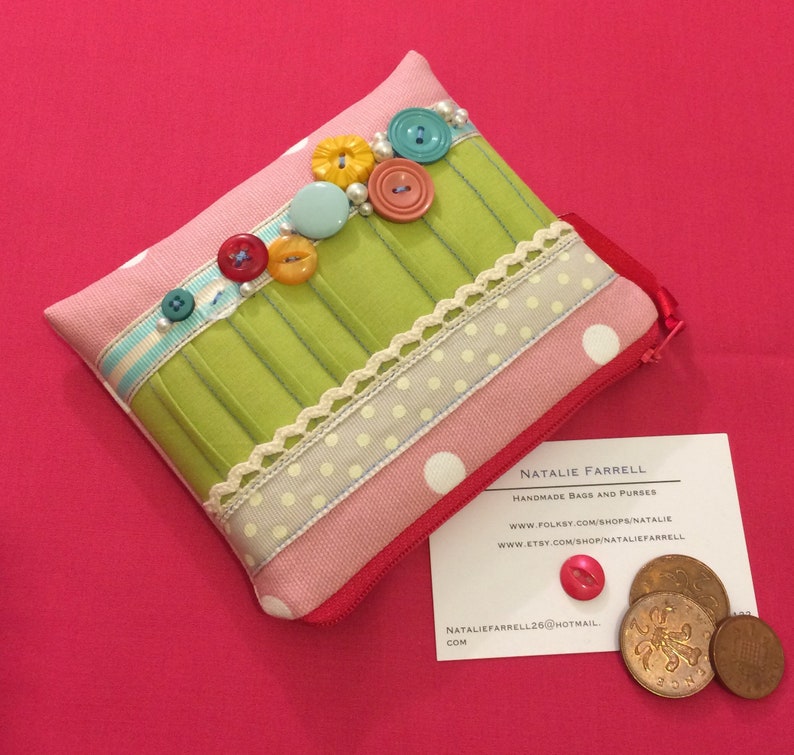 Sale Vintage Button Coin Purse