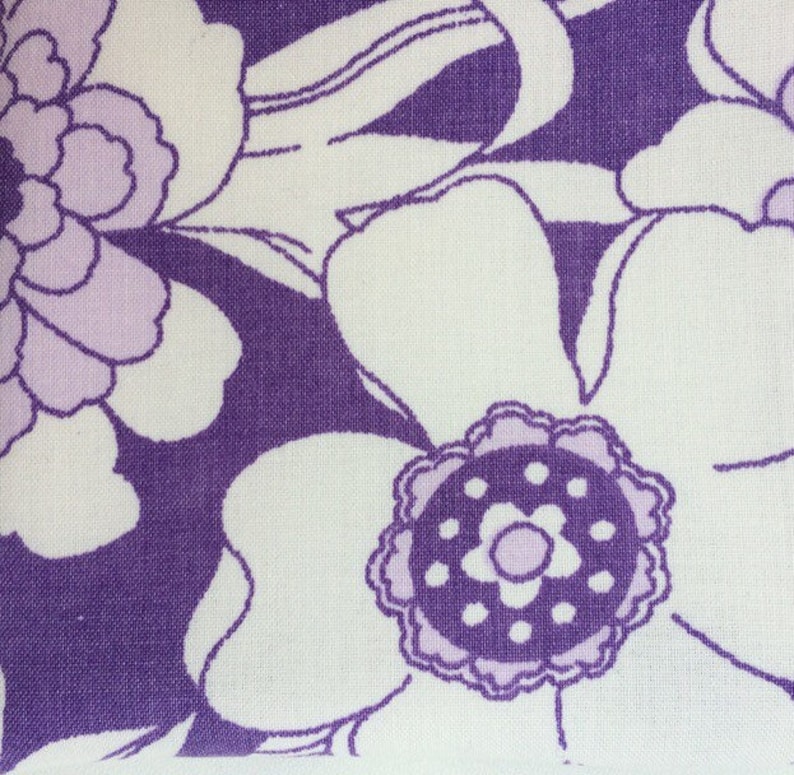 Purple Vintage Floral Fabric Coin Purse