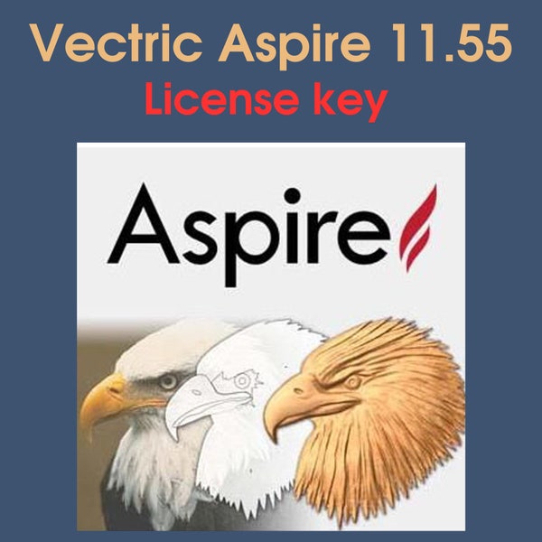 Vectric Aspire 11,55 | Clé de licence | Version complète | Routage CNC | Pack de cliparts