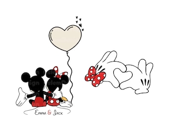 Mickey y Minnie San Valentín a cuadros PNG, Día de San Valentín PNG, Pareja de enamorados de Disney PNG, Despedida de soltera de Disney Mickey Minnie Sr. Sra. Luna de miel PNG