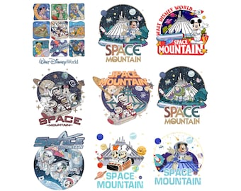 Paquete de montaña espacial (Png), Reino Mágico (Png), Ratón y sus amigos (Png), Disney vintage (Png), Montaña espacial vintage (Png), Descarga digital