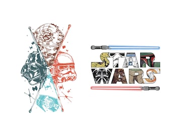 Vintage Star Wars 2 Sides Png, May The Force Be With You Png, Family Vacation 2026 Png, Star Wars Png,Galaxy Wars Vintage Style Png Download