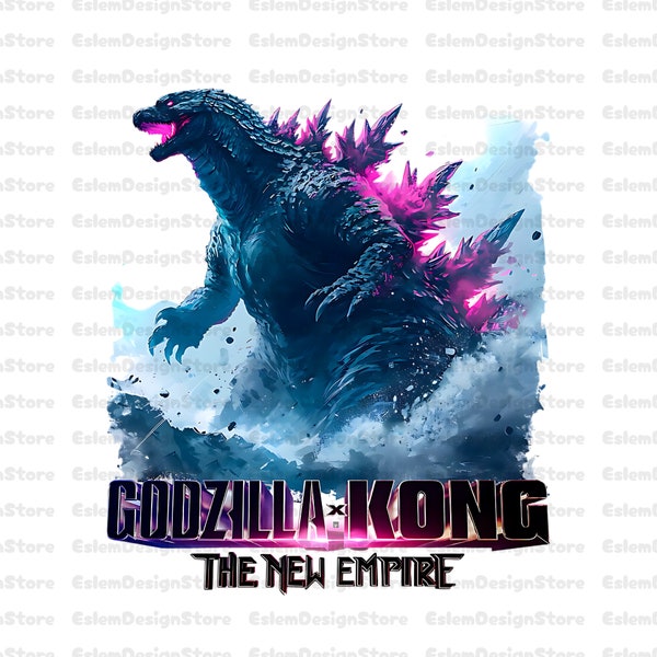 Godzilla vs Kong png, Godzilla vs Kong T-Shirt Design,Godzilla x Kong,Godzilla Movie 2024 Png,King of the Monsters,New Empire,Tumbler Design