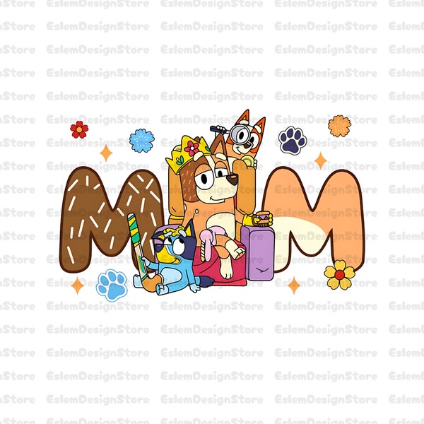 Bluey Chilli Mum PNG, Bluey Family Png, Decal Files, Vinyl Stickers, Car Image, Bluey Dad PNG, Bluey Mom Png, Bluey Friends, Chilli Mom Png