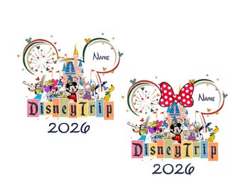 Paquete PNG de vacaciones familiares 2026, Castillo de vacaciones, Viaje familiar a Mickey y Minnie World, Viaje 2026, Paquete familiar a juego, Vacaciones en un castillo mágico