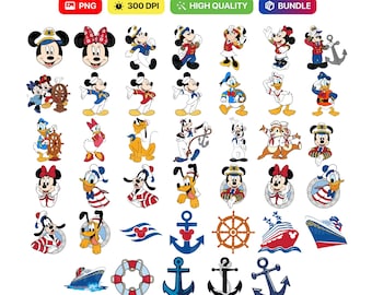 Paquete personalizado de SVG de Disney Mickey y sus amigos para cruceros, PNG de cruceros Disney, PNG de viaje familiar Disney, PNG de cumpleaños en crucero, PNG de grupo de crucero
