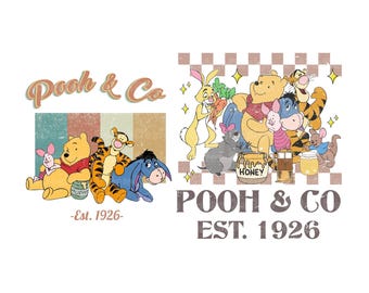 Vintage Honey Bear Co Est 1926 Png, chemise de vacances en famille Png, ours et amis, royaume magique, Vacay Mode 2027, dessin animé Besties Tee Png