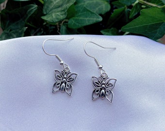 Pendientes Mariposa Plata