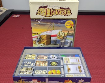 Edición completa de Le Havre / Inserto/Organizador de juegos de mesa