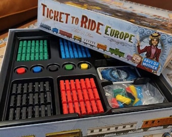 Ticket to Ride - Europe | Board Game Insert | Organizer